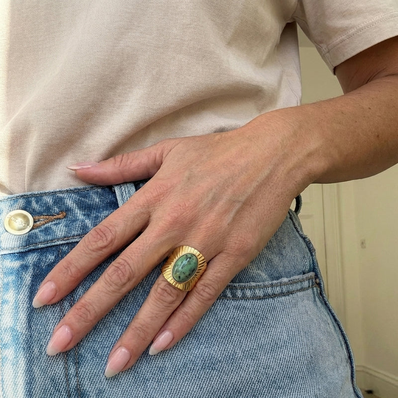 Vintage Oasis Stone Ring