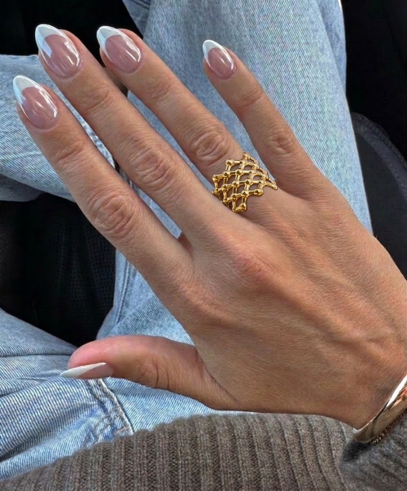 Honeycomb Gold Ring